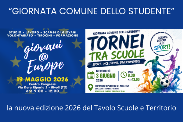 La “Giornata Comune dello Studente”, la nuova edizione 2026 del Tavolo Scuole e Territorio La “Giornata Comune dello Studente”, la nuova edizione 2026 del Tavolo Scuole e Territorio